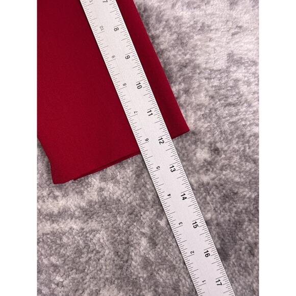 MM LaFleur The Emily Dress 4 Womens Red Tailored Fit 3/4 Sleeve Square Neck - Picture 6 of 10
